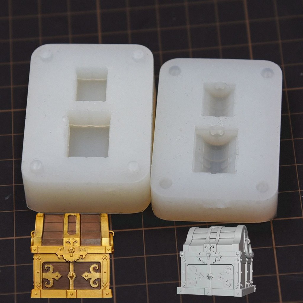 Ultra Light Clay genshin Treasure Box Treasure Box High Transparent Epoxy Silicone Mold uv Epoxy Box