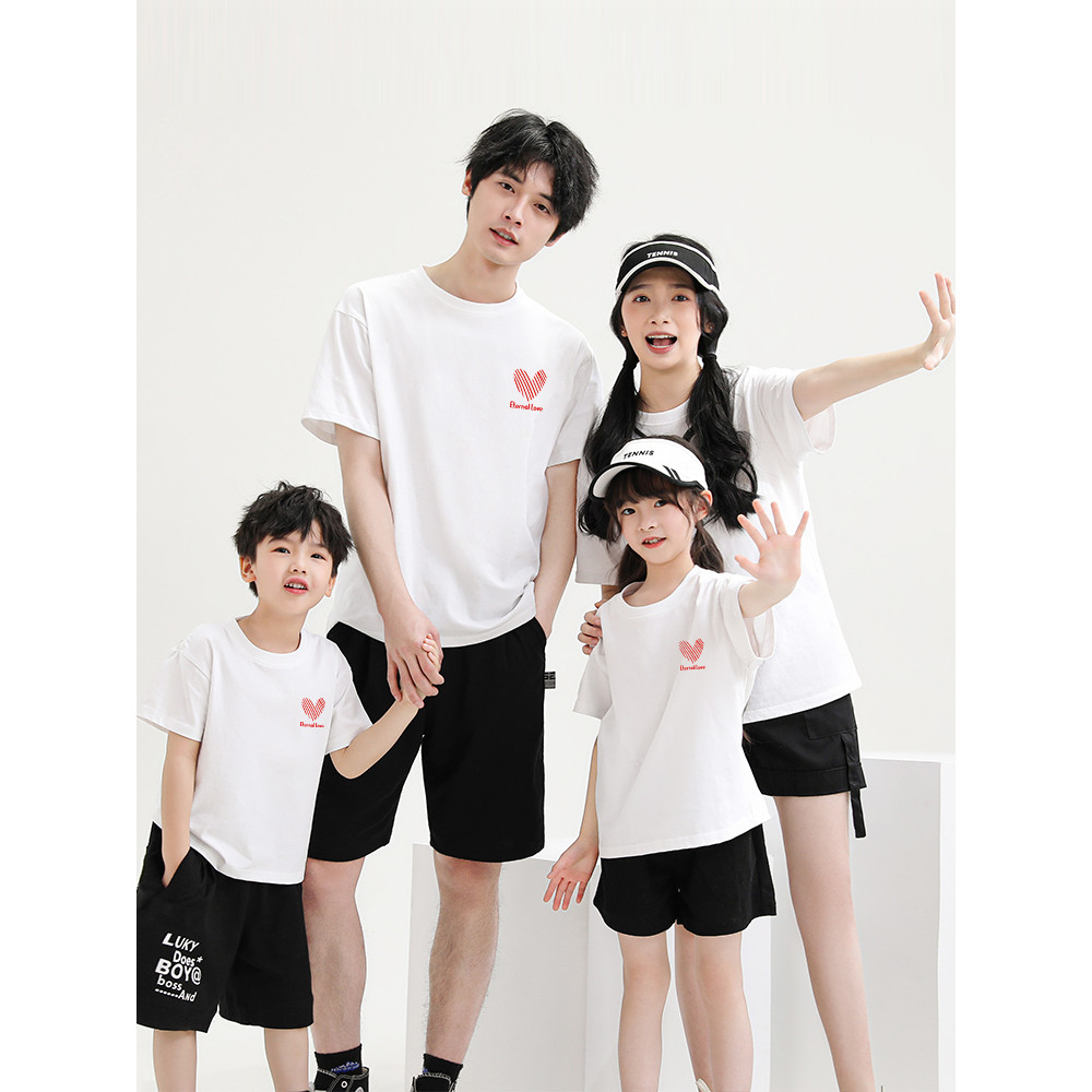 พร้อมส่ง&COD RINA STUDIO เสื้อยืดฤดูร้อนที่พ่อแม่ลูกสวมใส่สำหรับครอบครัวสามหรือสี่คน