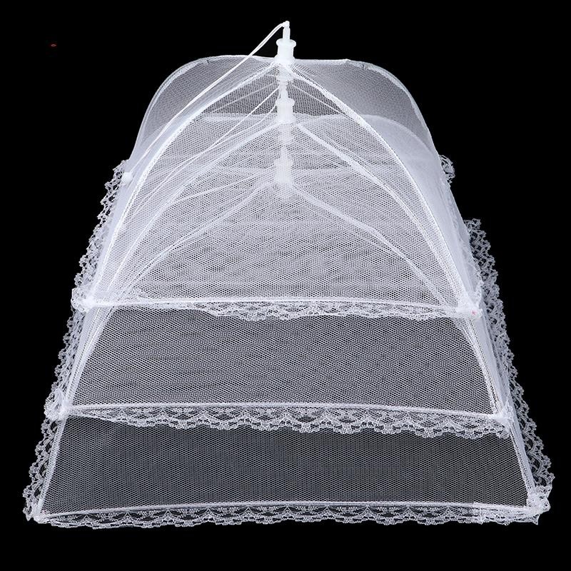 Lishu ตาข่ายพับได้ Anti Fly เต็นท์กันยุงโดมสุทธิร่มปิกนิกป้องกันฝาครอบจาน th