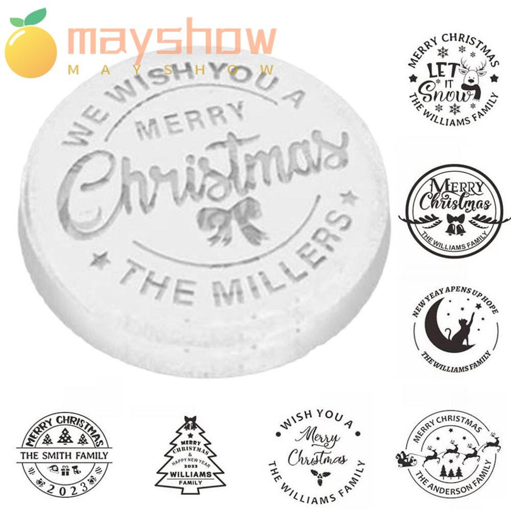 Mayshow 9 ชิ้น/เซ็ตคุกกี้แม่พิมพ์,Merry Christmasยกออกแบบ 2023 คริสต์มาสคุกกี้แสตมป์,Fondant Embosser F Ondantเบเกอรี่Mouldน้ําตาลวาง