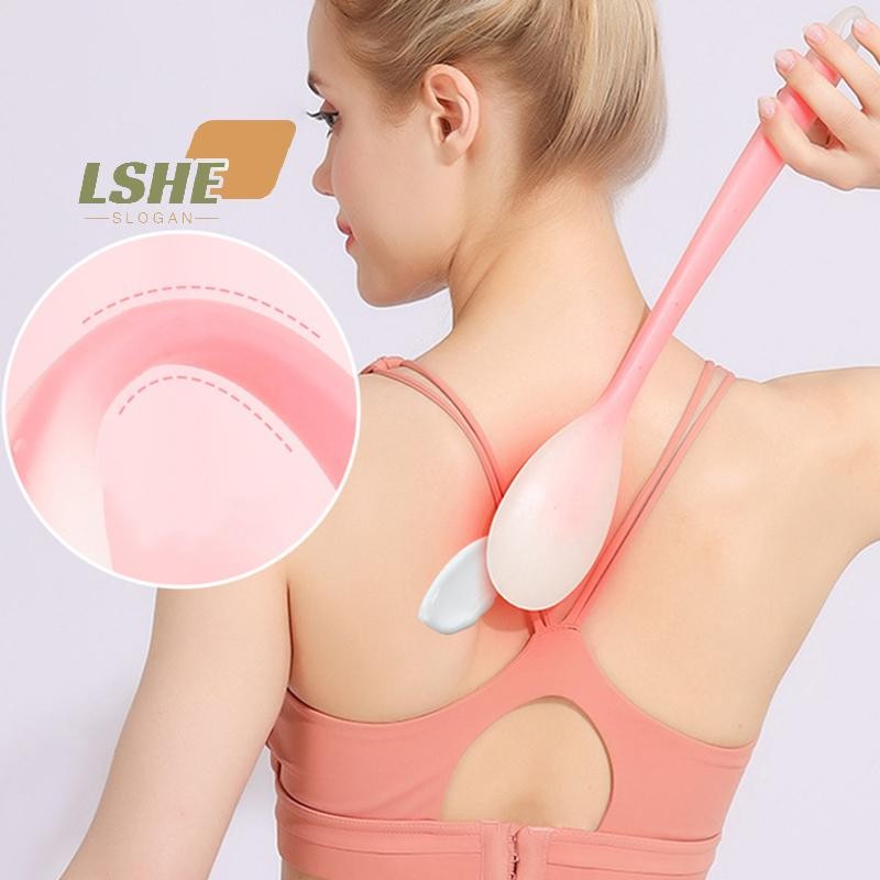 [LSHE] Multi-function Lotion Ointment Applicator ซิลิโคนด้ามยาว Body Cleaner แปรงอาบน้ํา Back Applicator ใหม่