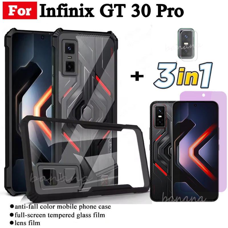 Infinix GT 30 Pro เคสโทรศัพท์กันกระแทกสําหรับ Infinix GT30 Pro GT 30Pro Anti-blue Ray กระจกนิรภัยและ