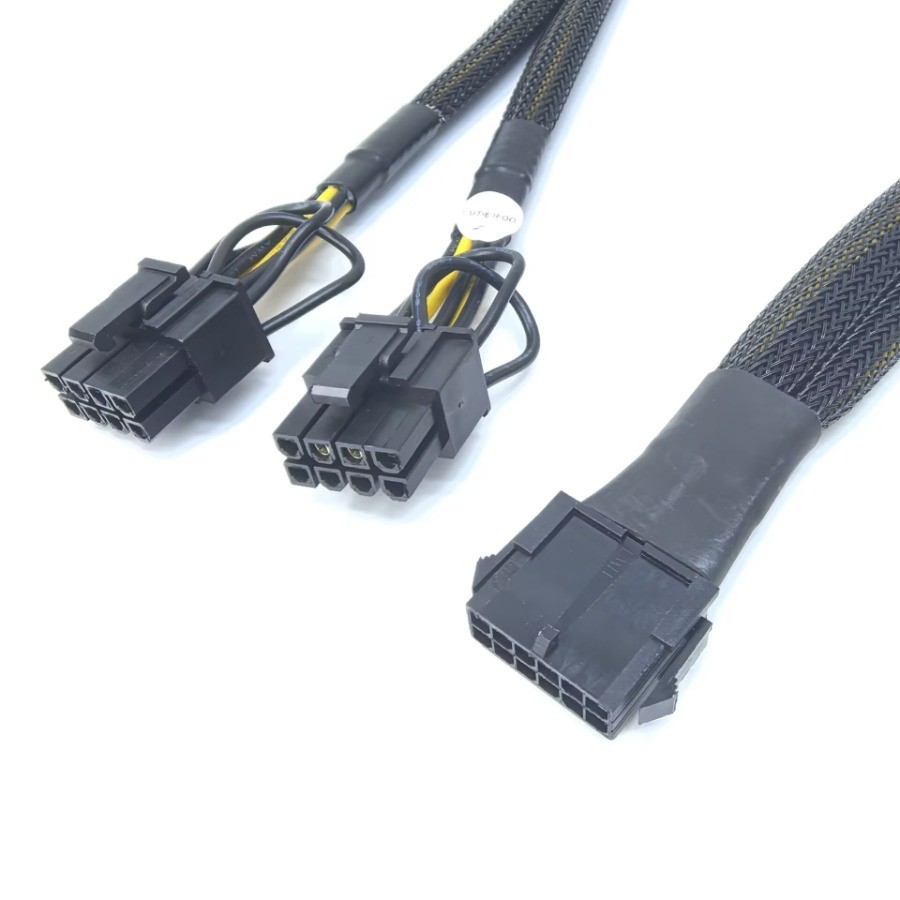 12VHPWR ATX 3.0 12 + 4 12Pin 16P ถึง 2 พอร์ตมาตรฐาน 8Pin PCI Express PCI-e คอมพิวเตอร์ GPU กราฟิกการ์ดสายไฟ