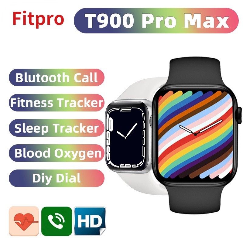 T900 Pro Max Smartwatch Sleep Heart Rate Monitor Multi Dial Bluetooth Call ผู้ชายผู้หญิงนาฬิกา 1.99 