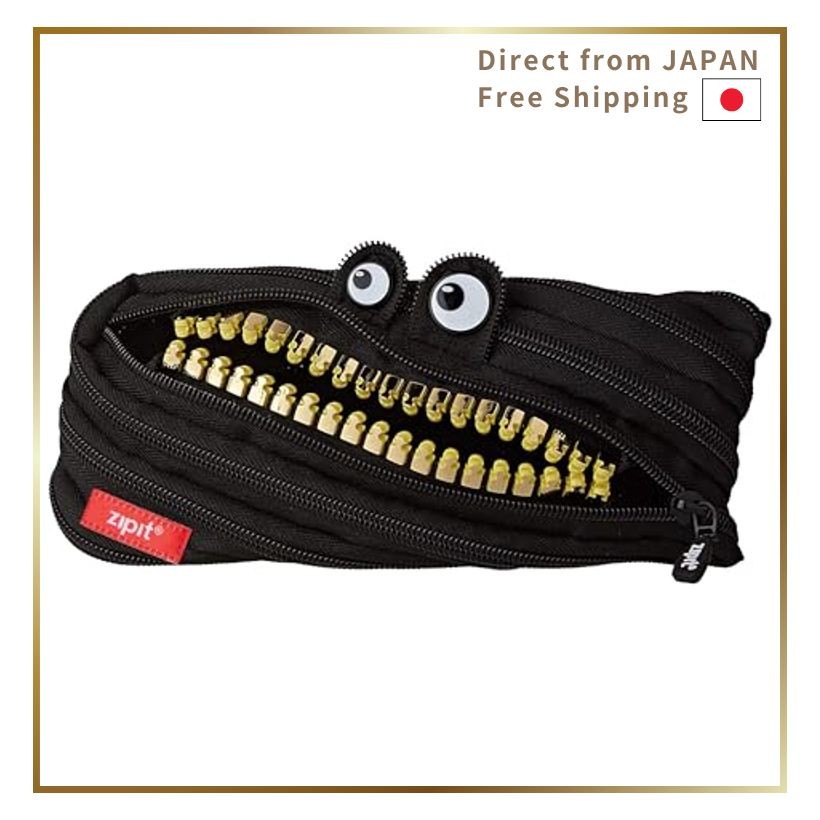 ZIPIT Grillz Monster Pencil Case – Mr. Bell Black Zippered Pen Pouch