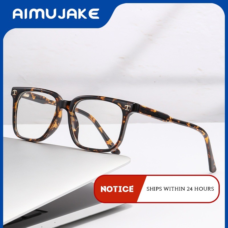 (AIMUJAKE) อินเทรนด์ Multifocal Light Sensitive แว่นตากันแสงสีฟ้า กรอบสี่เหลี่ยม สำหรับคนสายตายาว