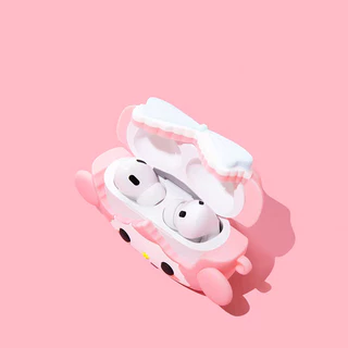 (Pro3 2025) เคส Bow Melody น่ารักสําหรับ AirPods4/4ANC/1/2/3/Pro/Pro2/Pro3 เคสซิลิโคนอ่อนนุ่ม