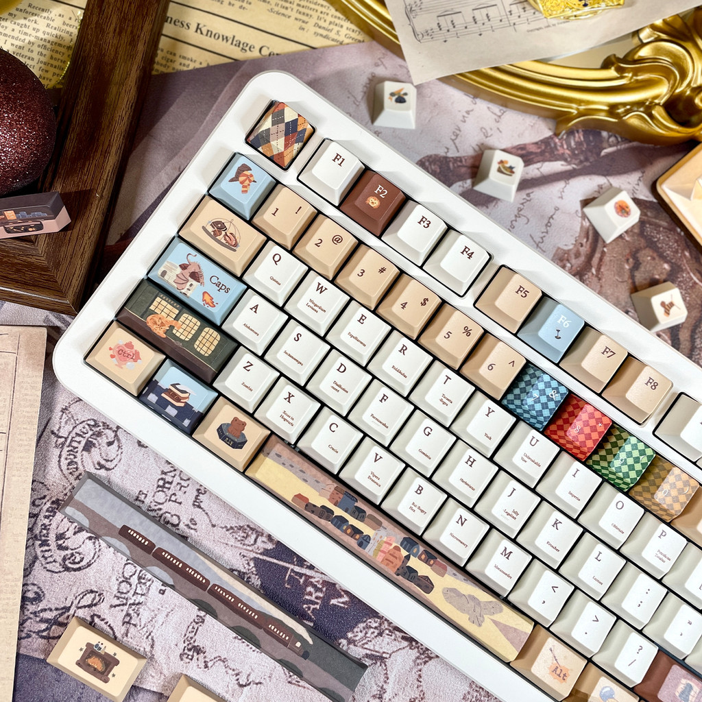 Diagon Alley Keycaps โปรไฟล์เชอร์รี่ 135 คีย์ PBT Dye Sublimation Creative Retro Magic Harry Potter 