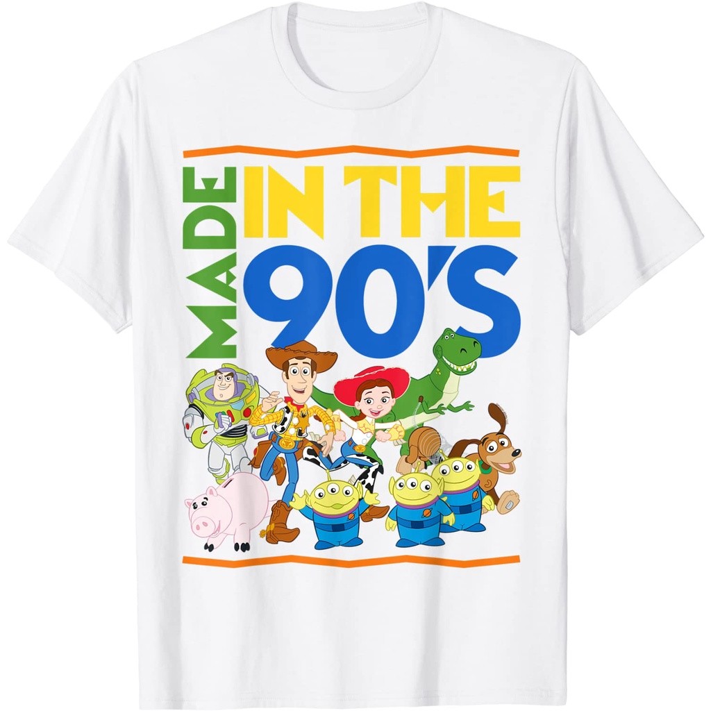 เสื้อยืด Disney Toy Story Made in the 90s Graphic T-Shirt Soft Thicken Premium