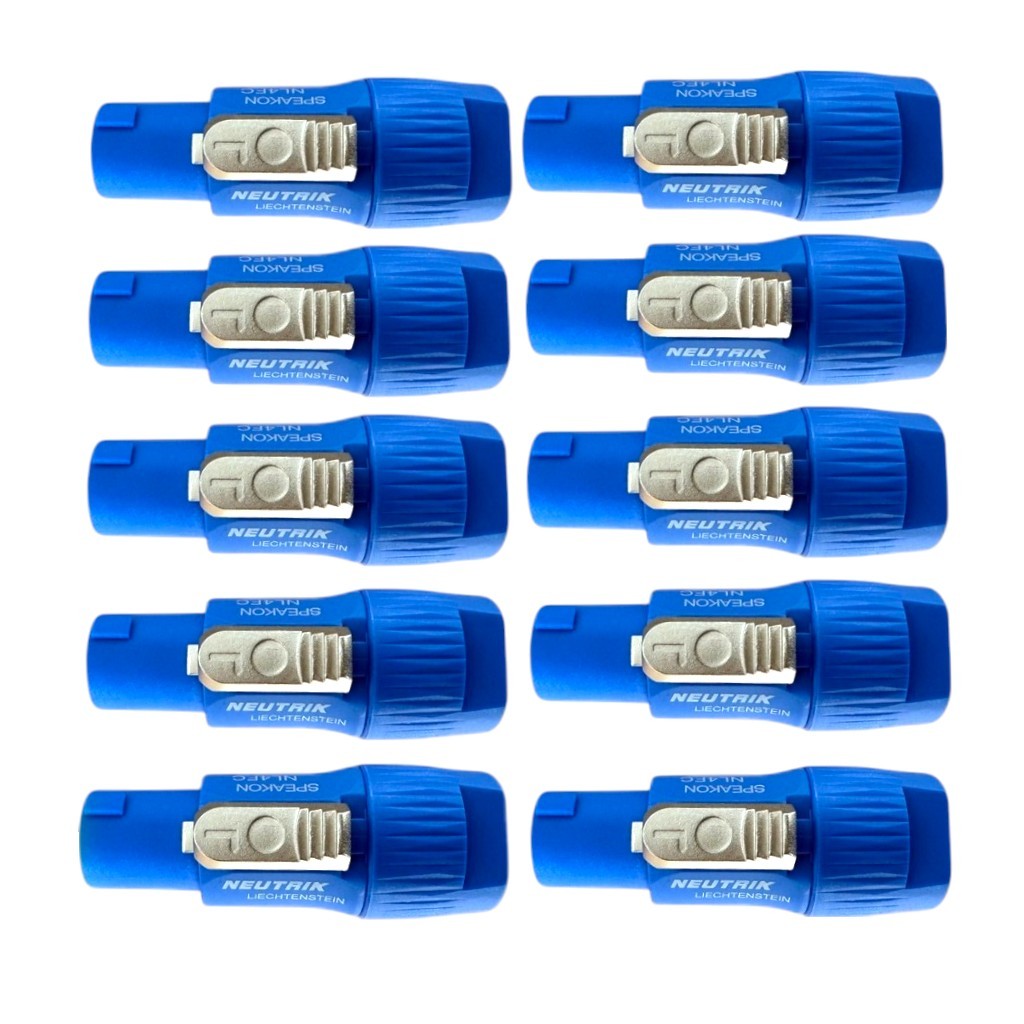แพ็ค4-10ตัว สเปคคอนลำโพงตัวผู้ SPEAKON NL4FC NEUTRIK 4 PIN. สวยหรู แข็งแรง ถอดง่ายด้วยปุ่มกดที่ใหญ่ขึ้น สินค้าพร้อม