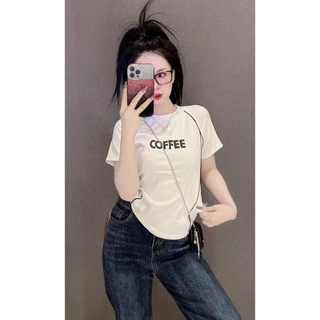 เสื้อยืดผู้หญิง ฤดูร้อน มาใหม่ เทรนด์แฟชั่นข้างถนน แขนสั้น คอกลม ระบายอากาศ พิมพ์ลาย เสื้อผ้า