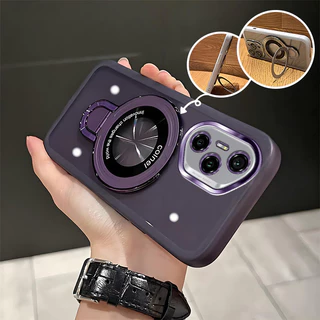 สําหรับ OPPO Reno 8T 4G 5G เคสโทรศัพท์ U Shield Bracket Soft Case Cover เลนส์รวมทุกอย่างใหม่สีม่วงเคสโทรศัพท์กันกระแทก QWERTA