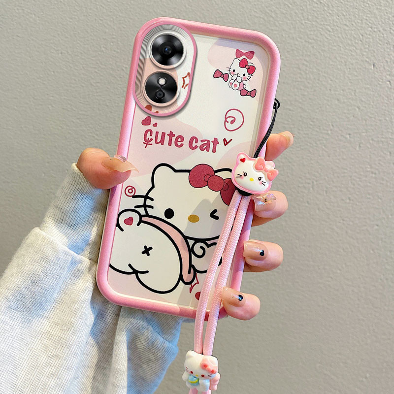 เคส OPPO A18 A38 A58 A78 เคสโทรศัพท์ซิลิโคนอ่อนนุ่มการ์ตูนที่เรียบง่ายและน่ารัก YX - รูปที่ 4