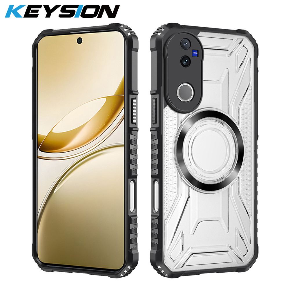 KEYSION HD แม่เหล็กโปร่งใสสําหรับ Xiaomi POCO M8 Pro 5G กันกระแทกโทรศัพท์ปกหลังสําหรับ POCO M8 5G