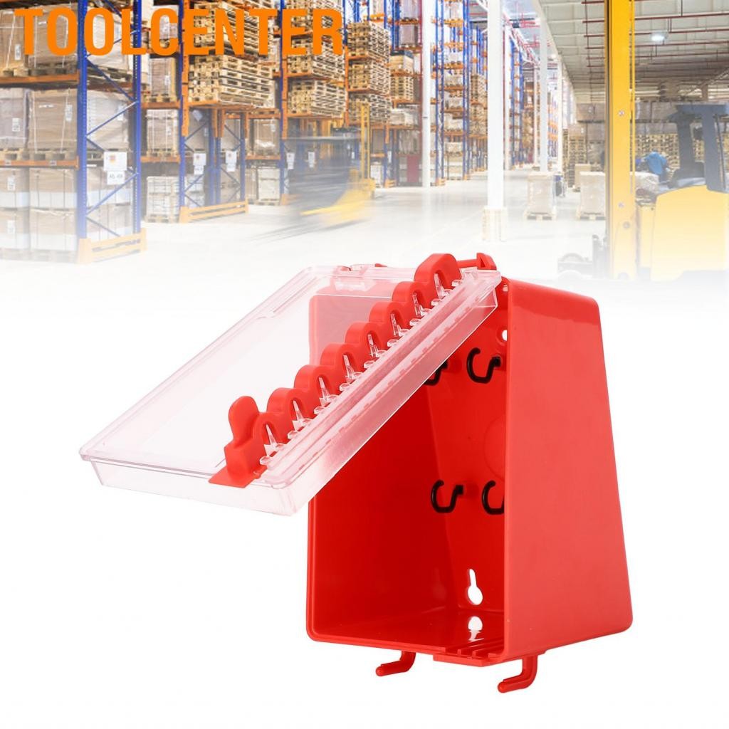 ToolCenter Lockout Tagout Box Kit 8 Hole Key Station Lock พร้อมแผงโปร่งใส 4.72 x 3.86 7.09in Portabl