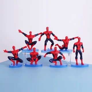 โมเดลสไปเดอร์แมน Spiderman 1 เซ็ต 7 แบบ (วัสดุพลาสติกน้ำหนักเบา) ราคาถูกสุดๆ