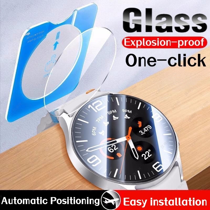 One-Click กระจกนิรภัยสําหรับ Samsung Watch 8 classic/7 8 40/44 มม.ฟิล์มหน้าจอ Anti-screen Easy-Paste ฟิล์มฟิล์มแก้วสําหรับนาฬิกา Ultra 47 มม.ฟิล์ม