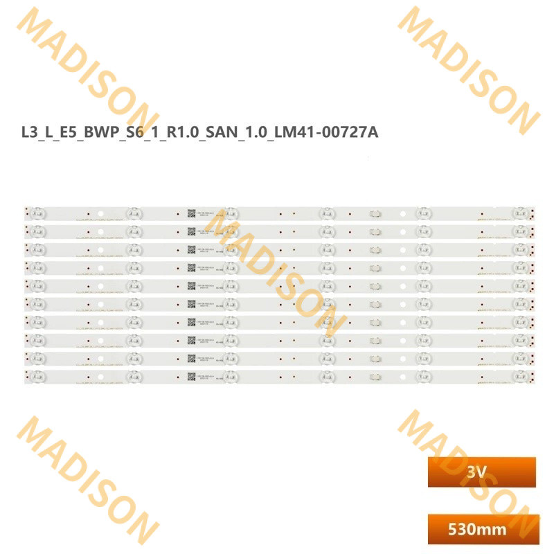 10 ชิ้น/ชุด แถบไฟ LED สำหรับทีวี Sony KD-55X8000G แถบไฟ LM41-00727A L3-L-E5-BWP-S6-1