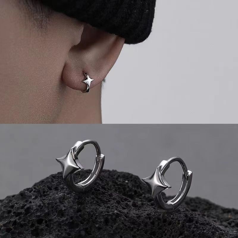 Star Ear Buckle ผู้ชายและผู้หญิงแฟชั่นเรียบง่ายฮิปฮอปต่างหูส่วนบุคคล
