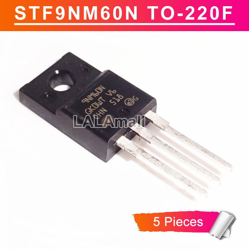 5pcs 9NM60N TO-220F STF9NM60N F9NM60N TO-220FP N-channel 600V/6.3A Power MOSFET ทรานซิสเตอร์ใหม่ GL4