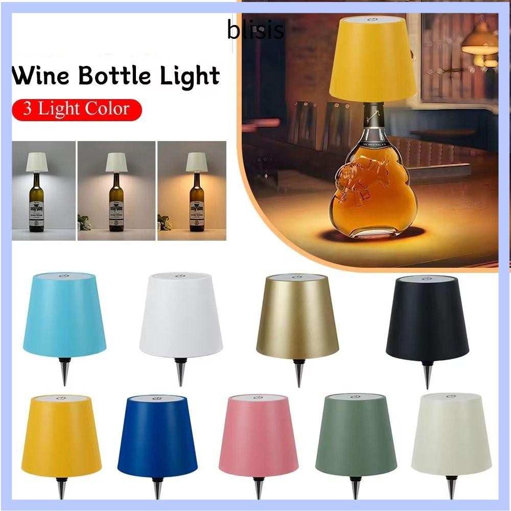 INNEED ไฟขวดไวน์, ขวดเหล้า Type-c Interface Bar Cafe บรรยากาศ Night Light, อ่านชาร์จ Touch Control 3 สี Stepless Dimming โคมไฟตั้งโต๊ะ LED ร้านอาหาร