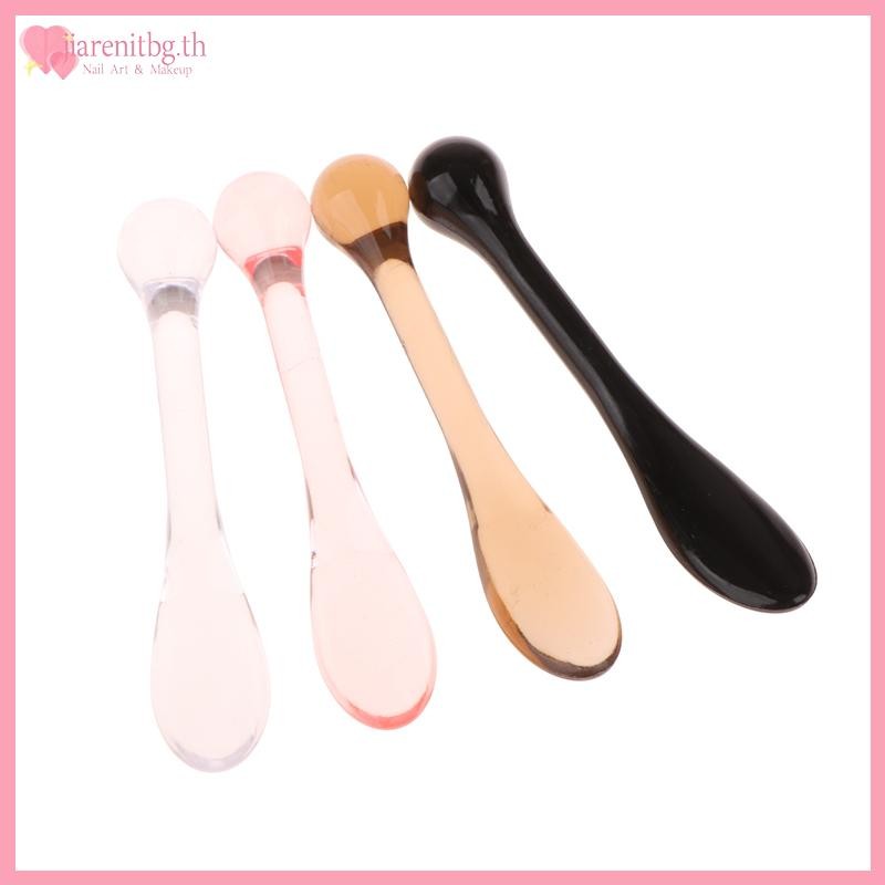 RENBG 1/3pcs อะคริลิคไม้พายเครื่องสําอาง Scoop กล่อง Face ครีมหน้ากากโคลนผสมช้อนเครื่องมือความงามดูดซับ Roller Facial Applicator TH - รูปที่ 2