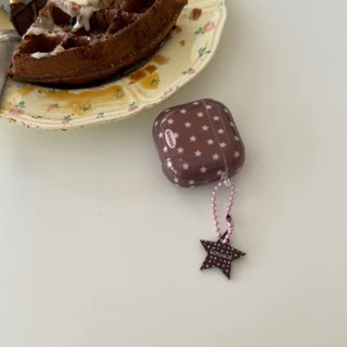 IMD Pink Coffee Star พร้อมจี้หูฟังสําหรับ AirPods 1 2 3 4 Pro หูฟังไร้สายบลูทูธสําหรับ AirPods Pro2 กันกระแทกฝาครอบป้องกันปลอก