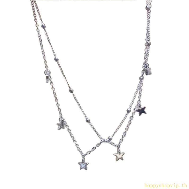 สร้อยคอดาวแบบสองชั้น สำหรับเด็กผู้หญิงHSV