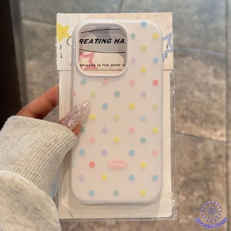 เคสไอโฟน11 แฟชั่นน่ารักลายจุดลายจุดอ่อน สำหรับ IPhone 17 15 13 11 16 14 12 Pro Max 15 16 13 Pro 6s 8 7 6 14 15 16 Plus