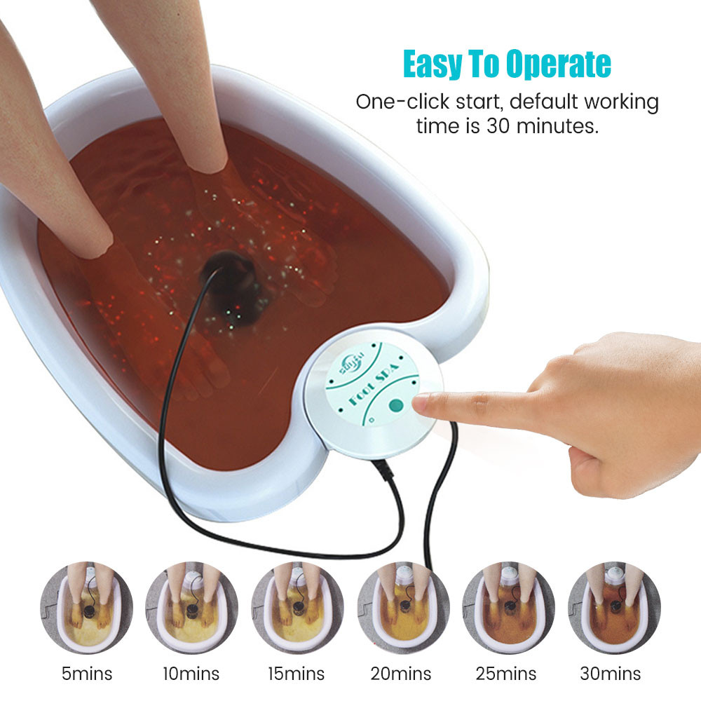 JBMBHC ฟุต Detoxifi SPA เครื่องไฟฟ้า Footbath เครื่องสปาแช่เท้าไม่มีอ่างล้างหน้าสําหรับใช้ในบ้านนวด