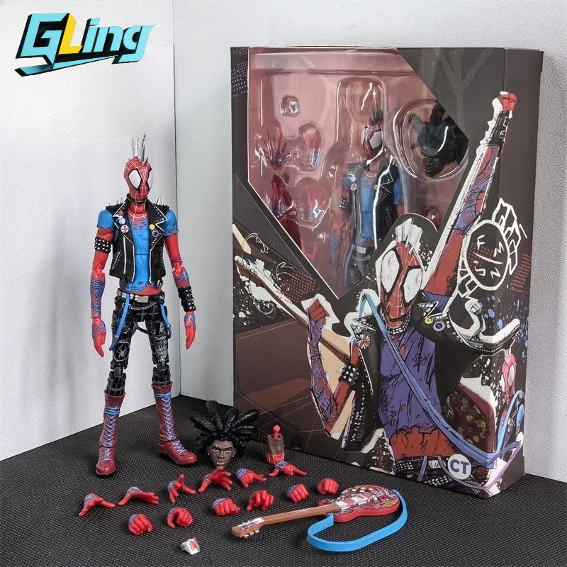 CT Toys Punk Spiderman Action Figure: Hobart Brown – Anime Across The Spider Collection, Marvel Gifts & Model Toys
