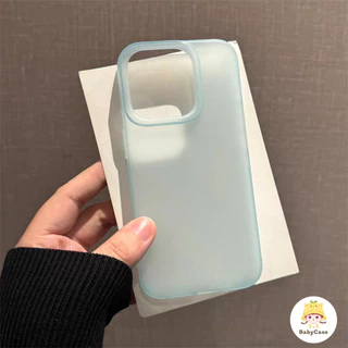 เคสไอโฟน 11 15 สำหรับ iPhone 17 13 16 15 11 12 14 Pro Max 7 8 15 16 Plus XR X XS MAX SE 2020 ปกอ่อนสีพื้นเรียบสดชื่น