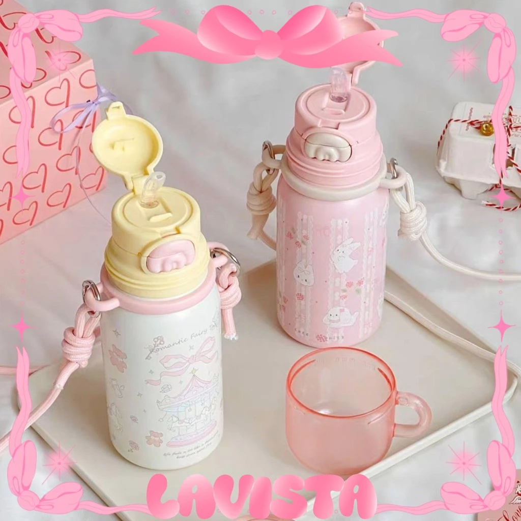 [ส่งจากไทย] กระติกน้ำเก็บความเย็นพร้อมสายสะพาย สแตนเลส316 500ML. thumbnail 4