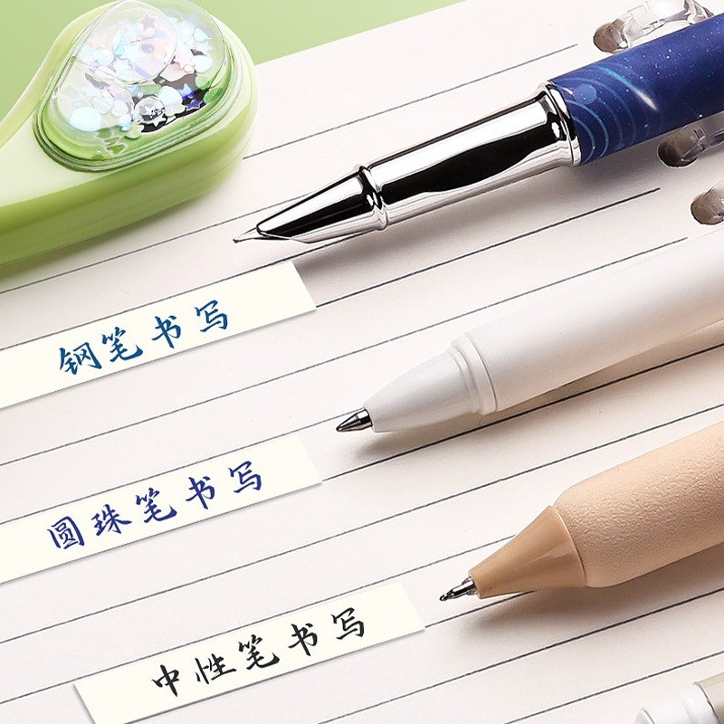 🔥ส่งจากกรุงเทพฯ🔥เทปแก้ไขสำนักงานนักเรียน เทปจับนุ่ม สติ๊กเกอร์เลื่อมน้ำเขย่าสวยงาม พกพาสะดวก 3 แพ็ค - รูปที่ 4