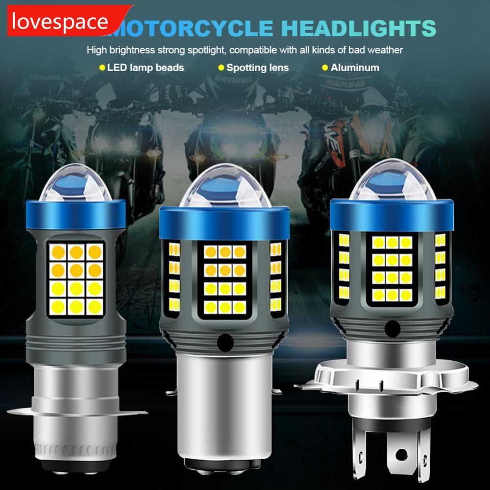 LOVESPACE 1 PC P15d BA20d H6 รถจักรยานยนต์ LED ไฟหน้า LED H4 ไฟหน้าเลนส์ Moto สัญญาณโคมไฟ Hi Lo Beam
