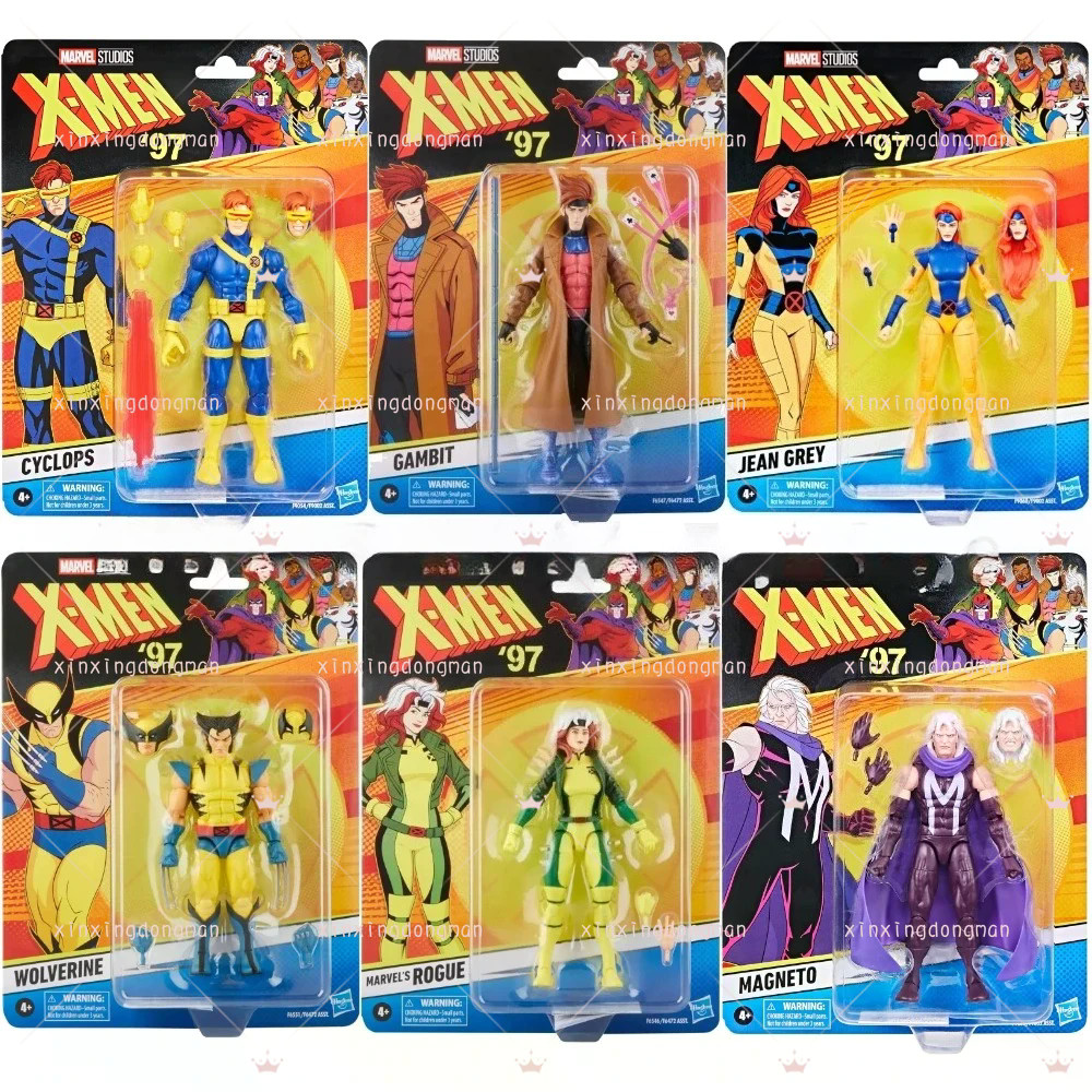 Marvel Legends X-Men 97 Wolverine Rogue Magneto Cyclops Gambit Jean สีเทา Action Figure ของเล่นงานอด