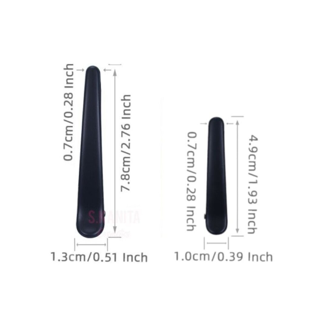 กิ๊บปากเป็ดสีดำ 1แพ็ค มี 2ชิ้น Black duckbill hair clips, 2 pieces per pack ราคา ถูกที่สุด ดีลบีเคเค แกลเลอรีภาพที่ 6