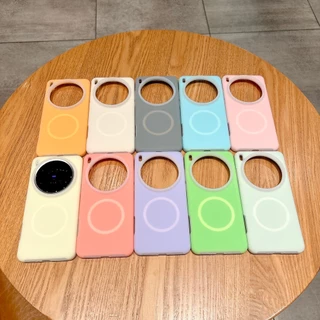 Sunyi สําหรับ X300 X200 Ultra VIVO X100 S Pro X200 Pro mini X200S เคสซิลิโคนสีพาสเทลแม่เหล็ก - กันกระแทกและป้องกันการเหลือง