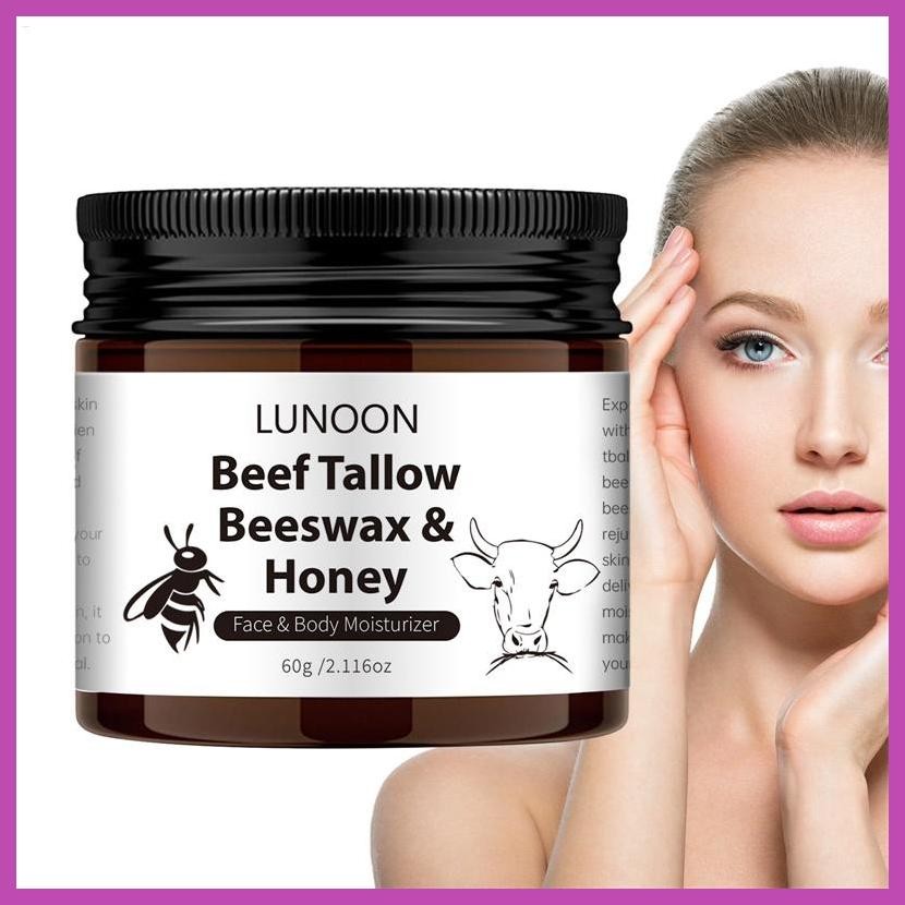 Tallow Balm 60g Beef Tallow Skincare Tallow Balm Beef Tallow Cream Beef Tallow สําหรับผิว Moisturizi