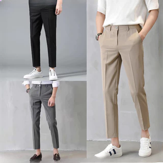 [50% OFF, จัดส่งที่รวดเร็ว] กางเกงผู้ชายสไตล์ธุรกิจสไตล์สบาย ๆ สูทกางเกง