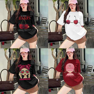 COD✅ (จัดส่งในกรุงเทพฯ) MAO Shop เสื้อยืดผู้หญิงoversized ทรงหลวม ผ้าคอตตอน 100% ใส่สบาย ฤดูร้อน สไตล์เกาหลี-A10