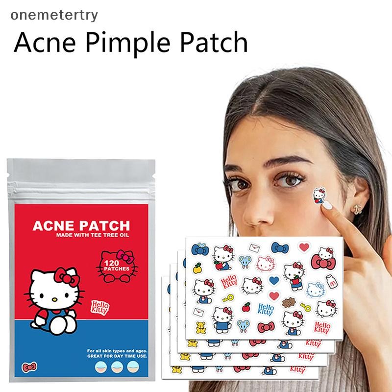 Onem 120 ชิ้น Hello Kitty Cat Repair Acne Patch Facial Skin Care Fade Blemishes Pimple Marks ปิดสิว n