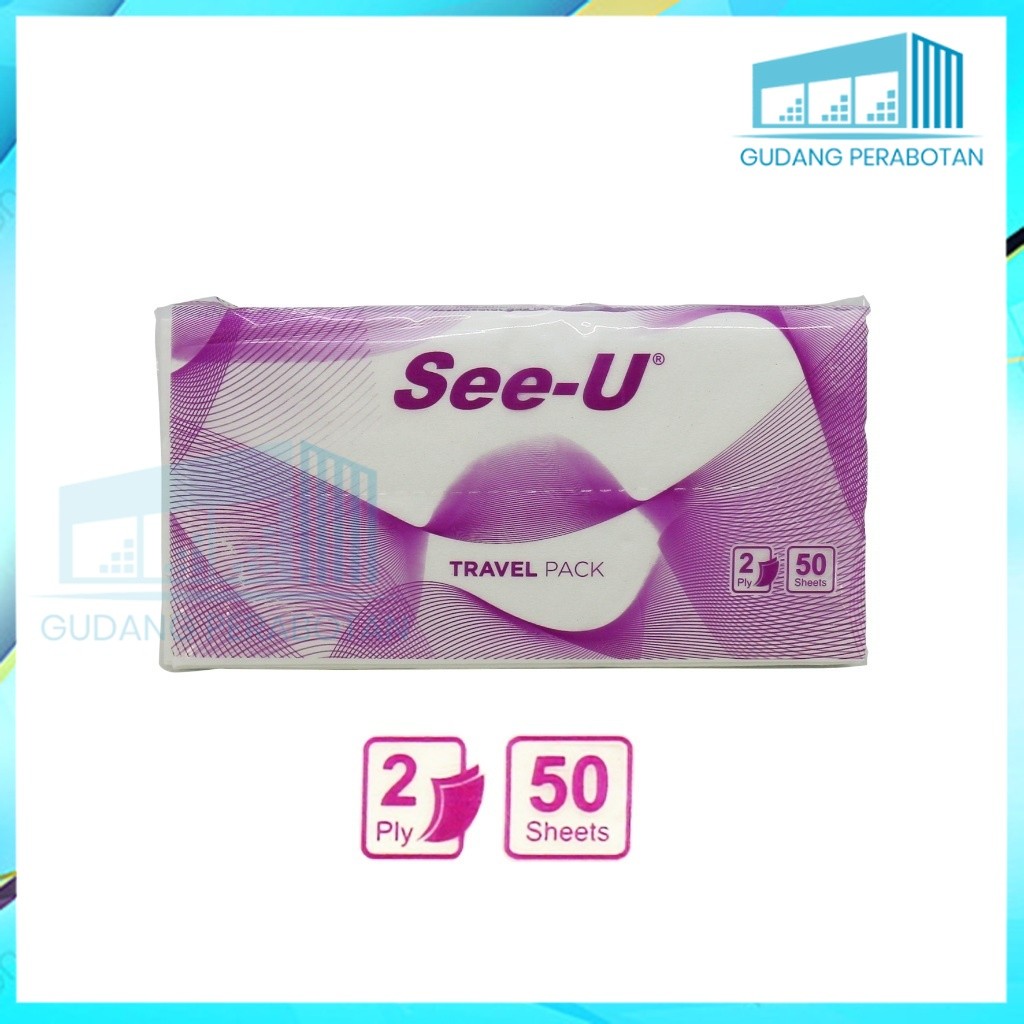 GP WHOLESALE FACIAL TISSUE 50 แผ่น / 2PLY FACIAL TISSUE / TRAVEL PACK