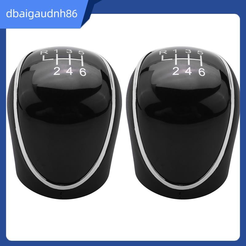 READY STOCK2X 6 ความเร็วรถ PU หนังเกียร์ SHIFT Knob SHIFT Lever สําหรับ Mondeo IV C-MAX Transit Focu