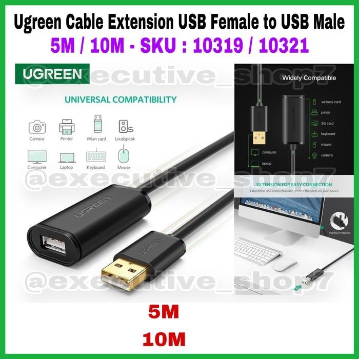 Ugreen Cable Extension USB Female to USB Male 5M 10M