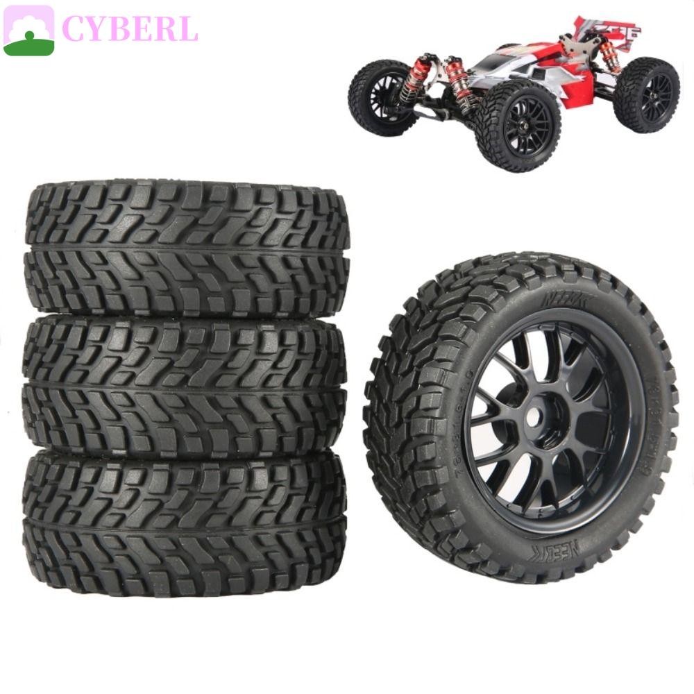 CYBERLINX RC Car Wheel, Rubber Rally 12mm Hex 75mm Rubber Wheel, Children 124019 MN90 Off-road ยาง H