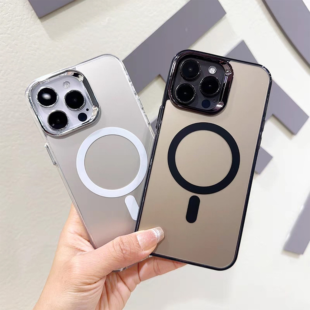แม่เหล็ก เคสใสกันกระแทก For IPhone 17 Air 11 16 15 13 12 14 Pro MAX 8 7 Plus XR X XS 16 15 Plus 16Pro Max Magnetic Case