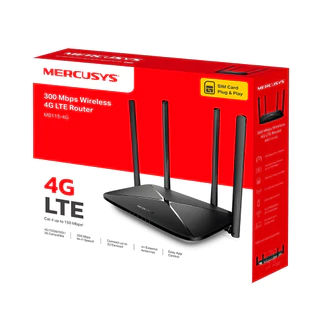 Mercusys MB115-4G Wireless N Single Band 4G 300Mbps LTE Router เราเตอร์ซิมการ์ด 4G