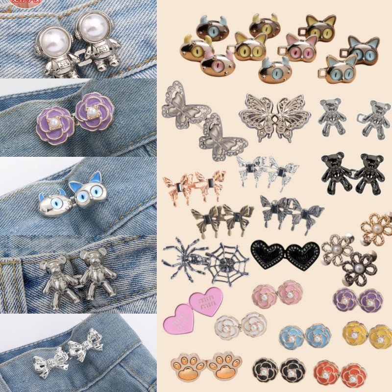 ไม่มีรู-ฟรี เอวหัวเข็มขัดกางเกงกระชับเอวสิ่งประดิษฐ์กางเกงยีนส์ปรับยืดหยุ่นหัวเข็มขัดกระโปรงเอวเส้นรอบวงขนาดใหญ่และขนาดเล็ก