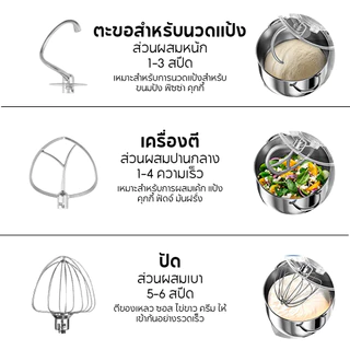 Biolomix 6L Quiet DC ยนต์ ผสมอาหาร ตีไข่ เครื่องปั่นแป้งในครัว